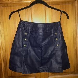 Faux Leather pleated skirt
